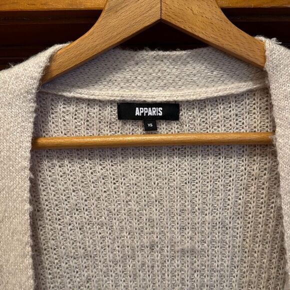 Apparis Joey 2 Cream Colored Open Knit Cardigan Women’s Extra Small - Picture 3 of 7